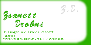 zsanett drobni business card